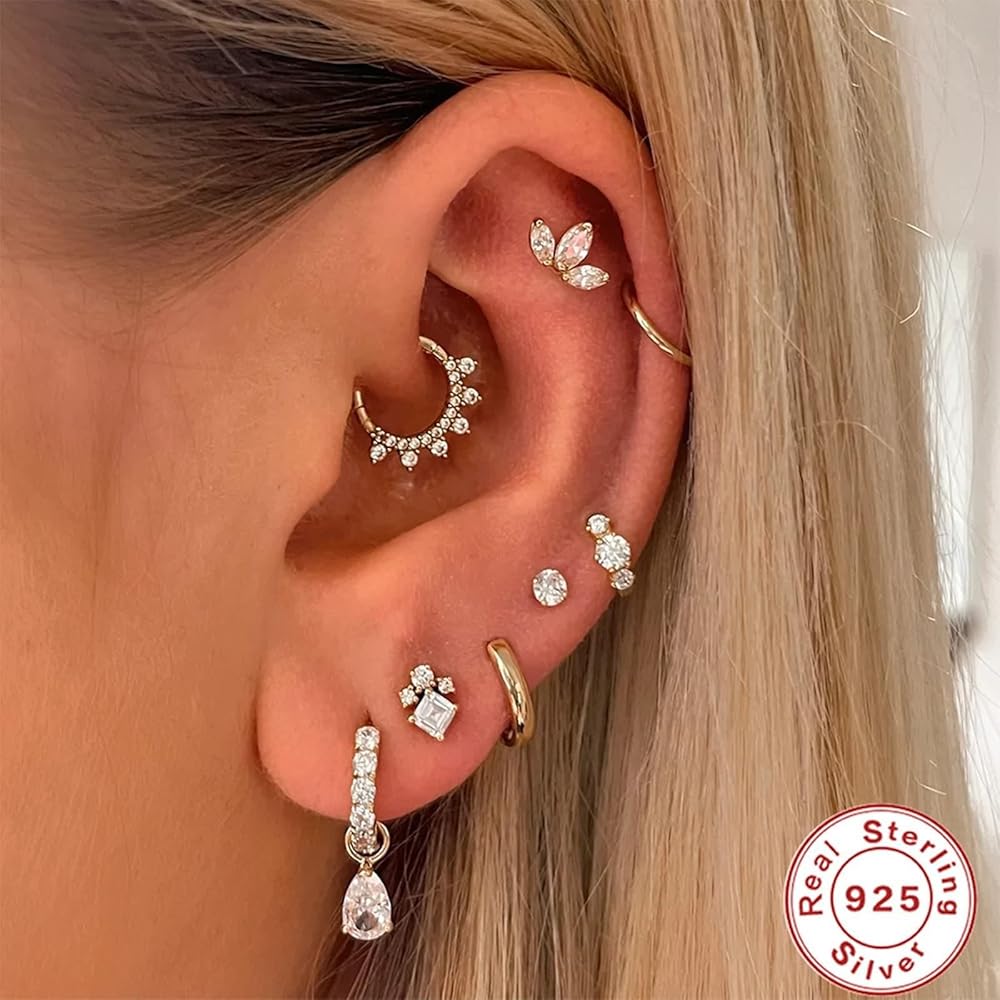 Amazon.com: Dsnyu Gold Nose Stud, Nose Rings Studs 925